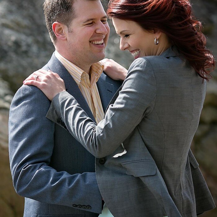 Lighthouse park engagement