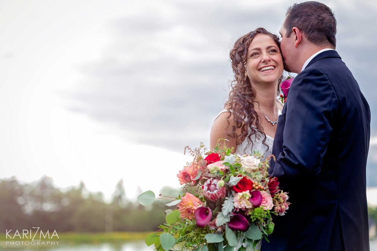 Villa di Fonti wedding Surrey bride and groom