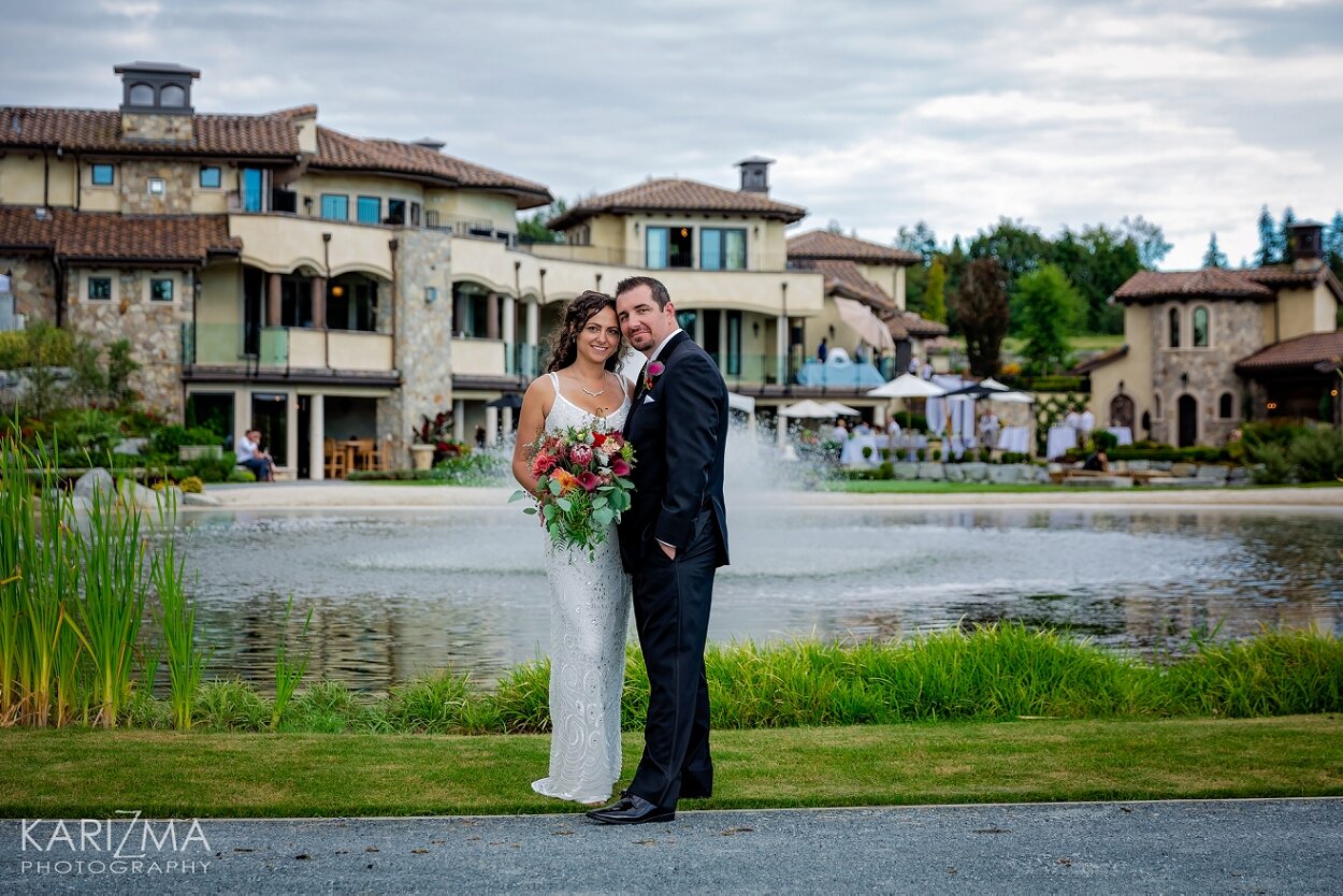 Villa di Fonti wedding Surrey bride and groom