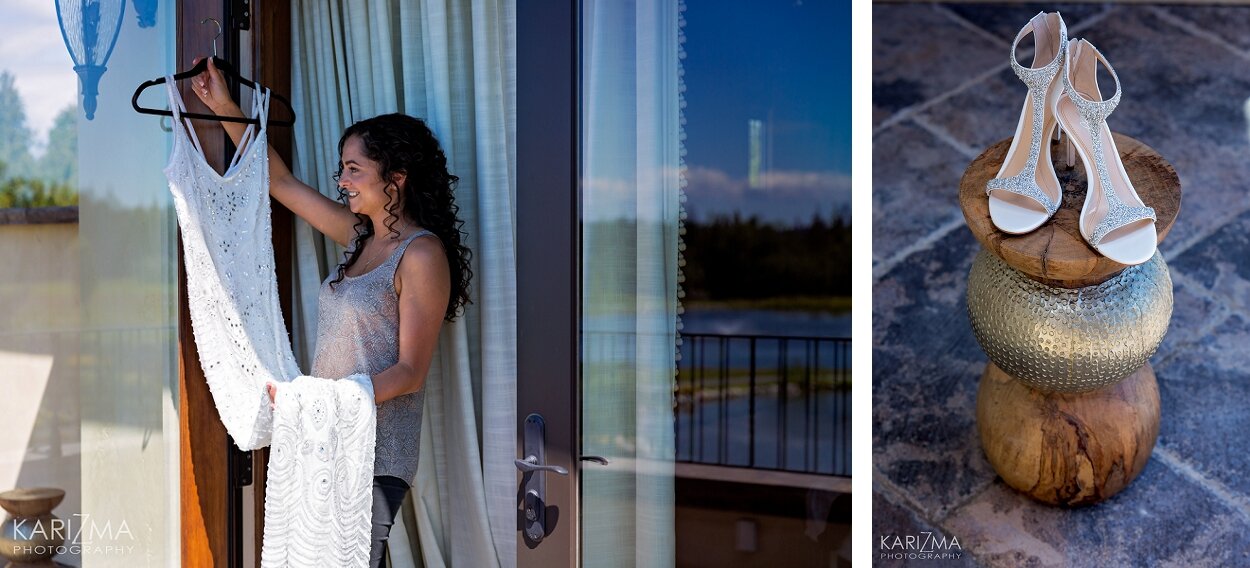 Villa di Fonti wedding Surrey bride getting ready