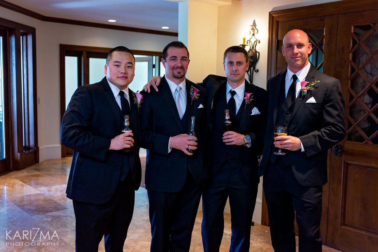 Villa di Fonti wedding Surrey groomsmen