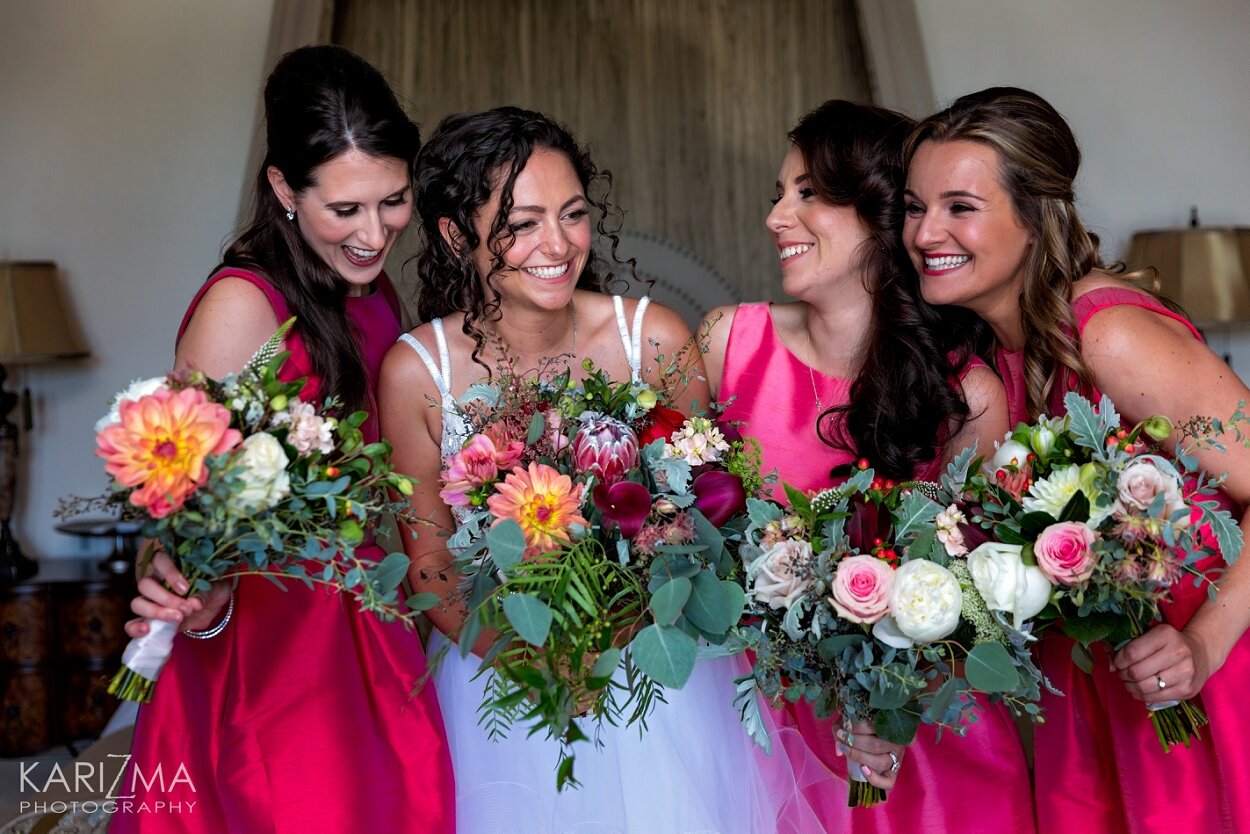 Villa di Fonti wedding Surrey bridesmaids